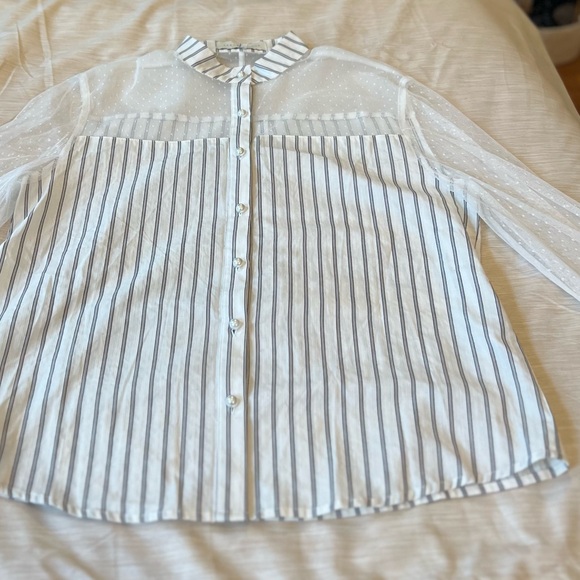 Anthropologie FrenchMauve Striped Buttondown, NEW - Picture 15 of 15